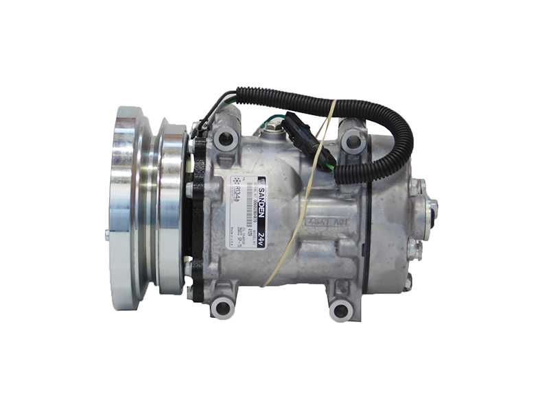 COMPRESSOR 7H15 PASSANTE CANAL 1A 24V MOTONIVELADORA RG140/RG170 SANDEN 4129