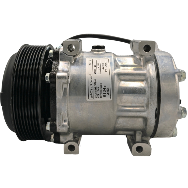 COMPRESSOR RETROESCAVADEIRA CATERPILLAR  316F L/ 320D2 GC/ 323FLN/ 312F/ 313D2/ 318D2  8PK 132MM 24V