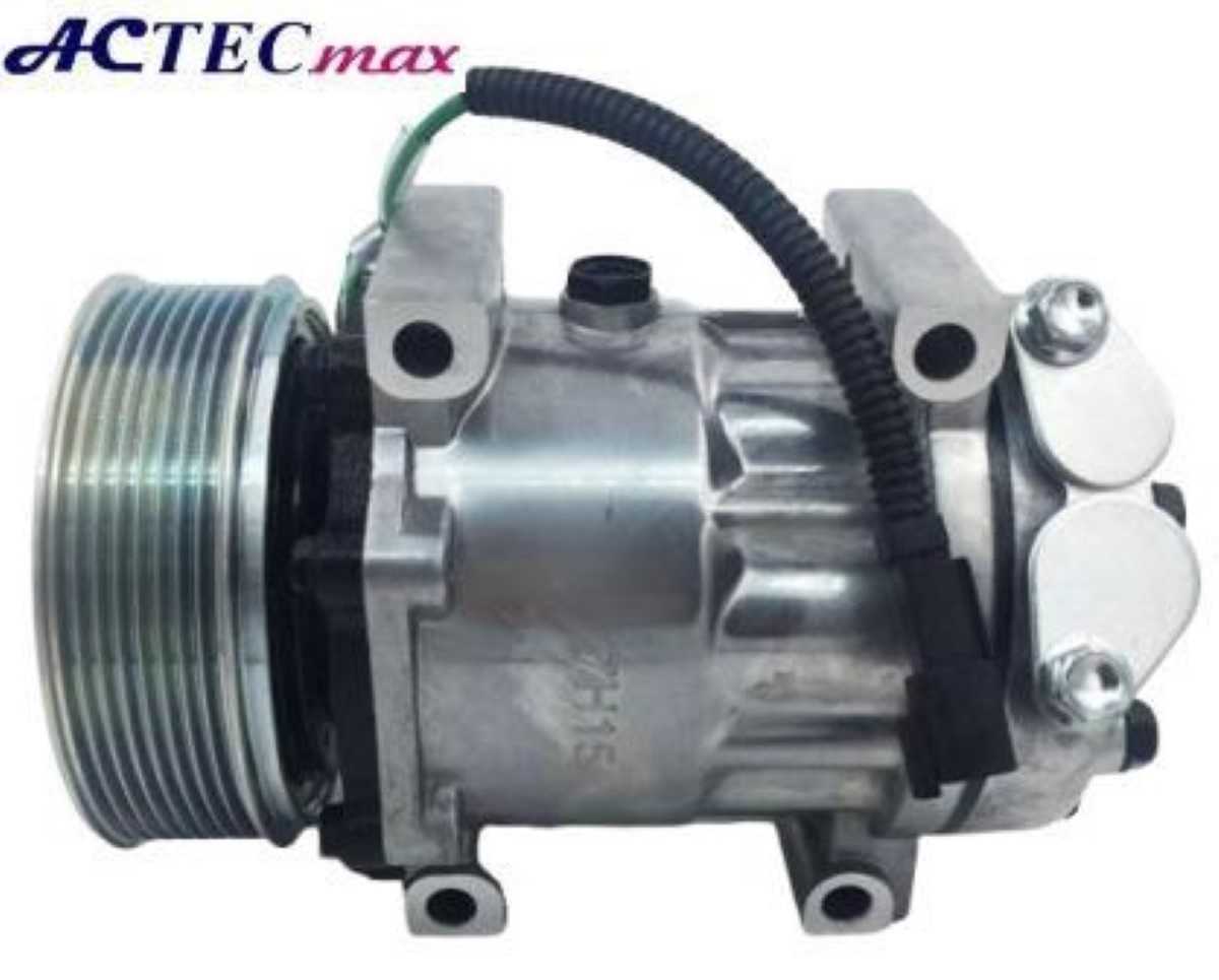 COMPRESSOR 7H15 MAQUINA RETROESCAVADEIRA JCB 535/ 540/ 214/ 2CX/ 3CX/ 4CX - 12V POLIA 8PK 124MM OEM: 32008562 SD8203