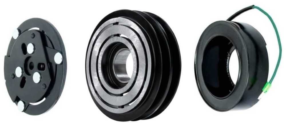 CONJUNTO EMBREAGEM COMPRESSOR SANDEN 7H15 2A 24V 125MM