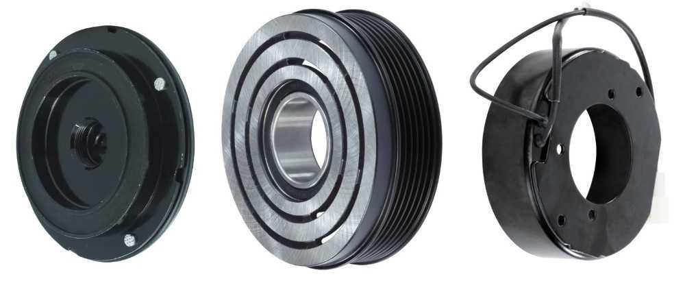 CONJUNTO EMBREAGEM COMPRESSOR DENSO 6P148/ 10P15 12V 6PK 124MM