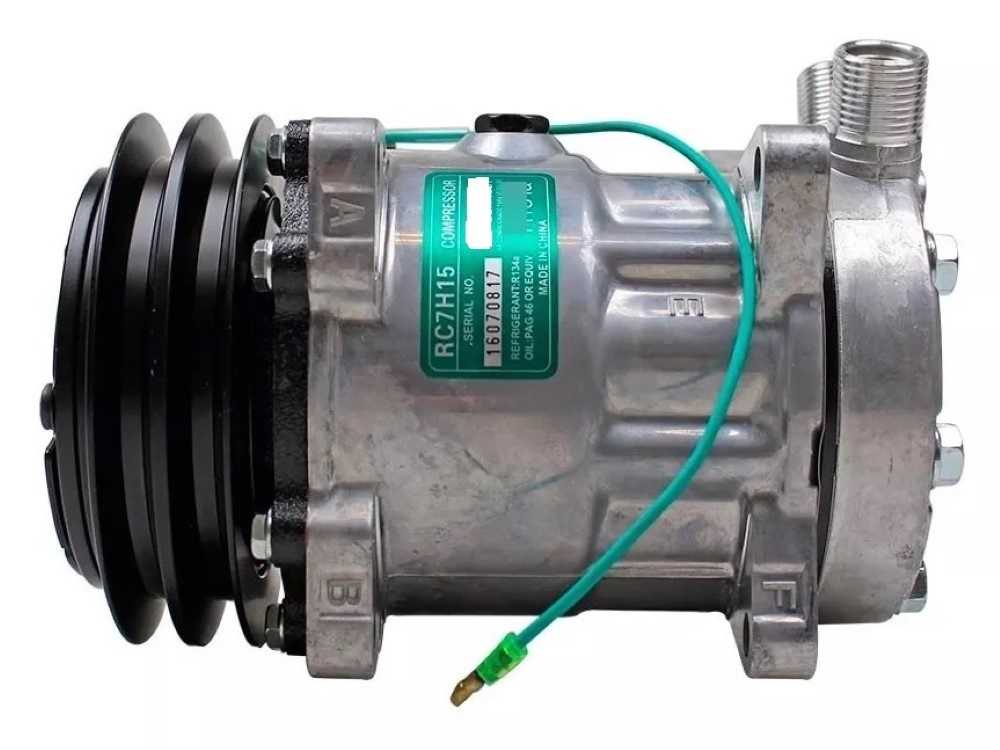 COMPRESSOR 7H15 8 ORELHAS 24V SAIDA CIMA 2A 132MM