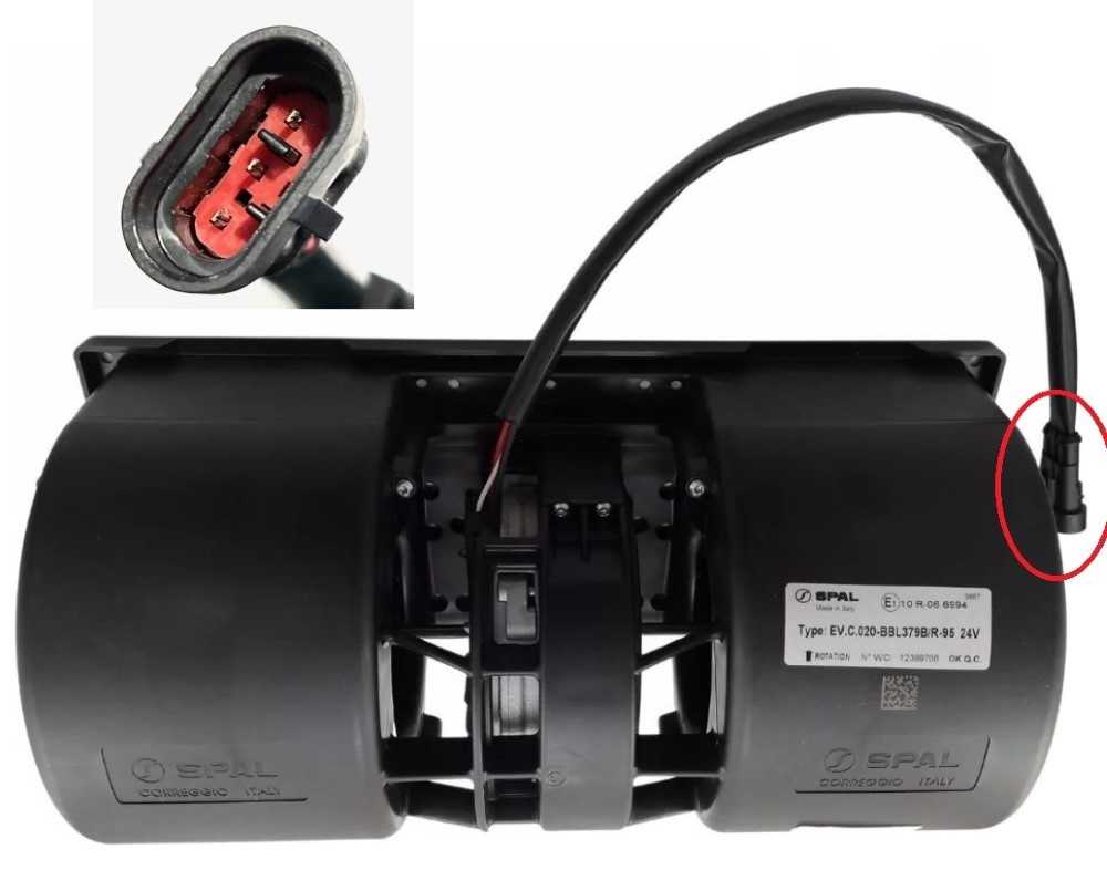 MOTOR CAIXA EVAPORADORA SPAL 020-BBL379B/R-95 24V 