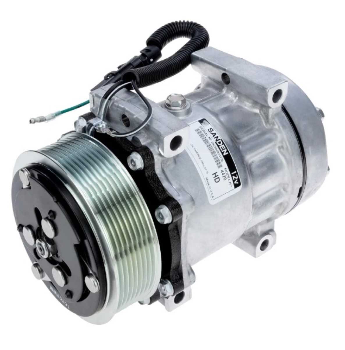COMPRESSOR 7H15 PASSANTE 12V SAIDA FLEX. 8PK 119MM SD4420