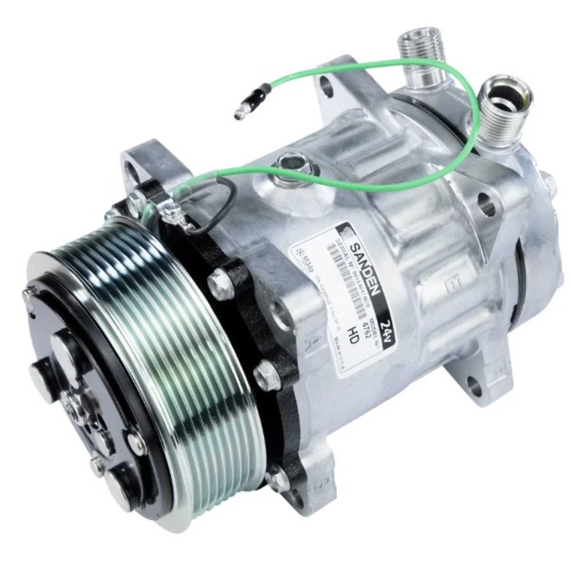 COMPRESSOR 7H15 CAMINHAO MAN TGX 2010>/ VW METEOR MOTOR MAN 2020> 24V MODELO SD4762  8 ORELHAS POLIA 8PK 119MM OEM: 2V3820803