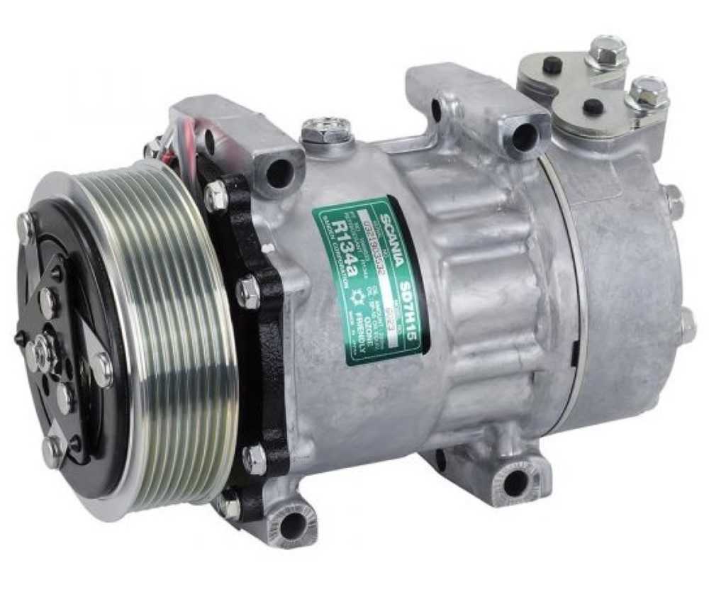 COMPRESSOR 7H15 CAMINHAO SCANIA 2008 ATE 2012 8290 24V 8PK 125MM  OEM: 1888033/ 1853081