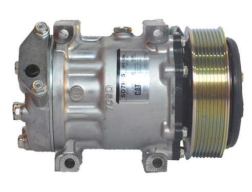 COMPRESSOR RETROESCAVADEIRA CATERPILLAR  316F L/ 320D2 GC/ 323FLN/ 312F/ 313D2/ 318D2  8PK 132MM 24V