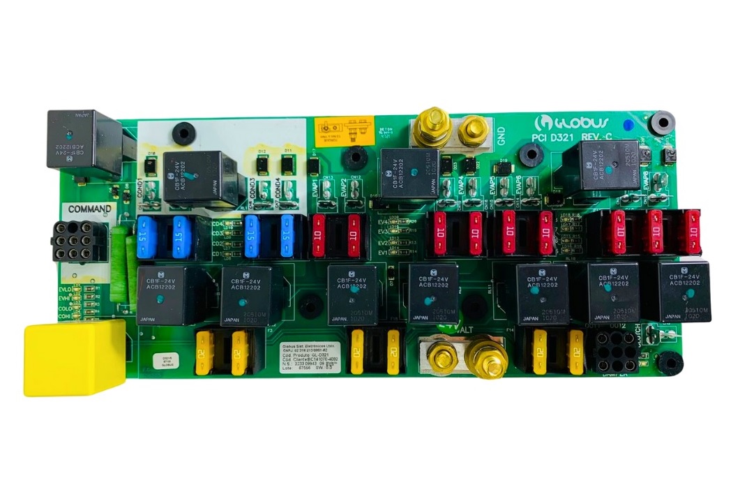PLACA DE RELES CENTRAL ELETRICA  AC ONIBUS GLOBUS GL-D321 24V BC141070-4092RO