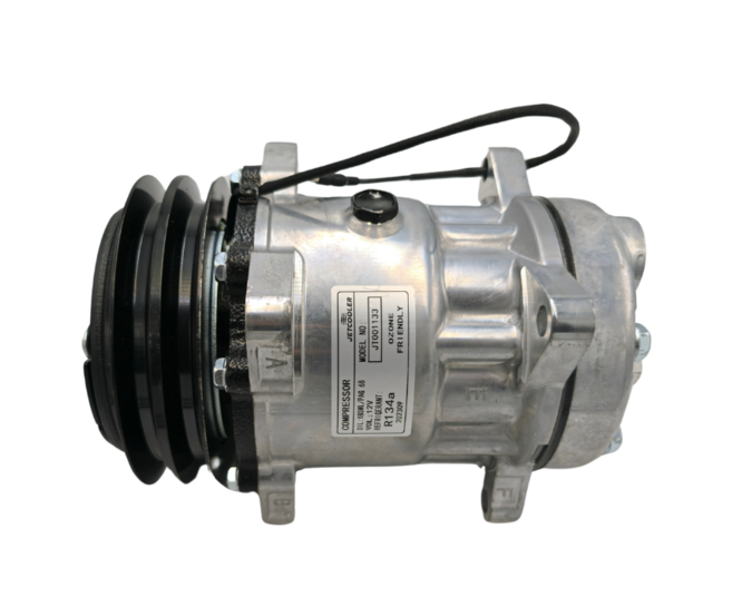 COMPRESSOR 7H15 TRATOR MASSEY FERGUSON 6360/ 680/ PULVERIZADORA VALTRA BS3020H/ SD8088 8 ORELHAS 12V POLIA 2A 132MM OEM: 3782613M2