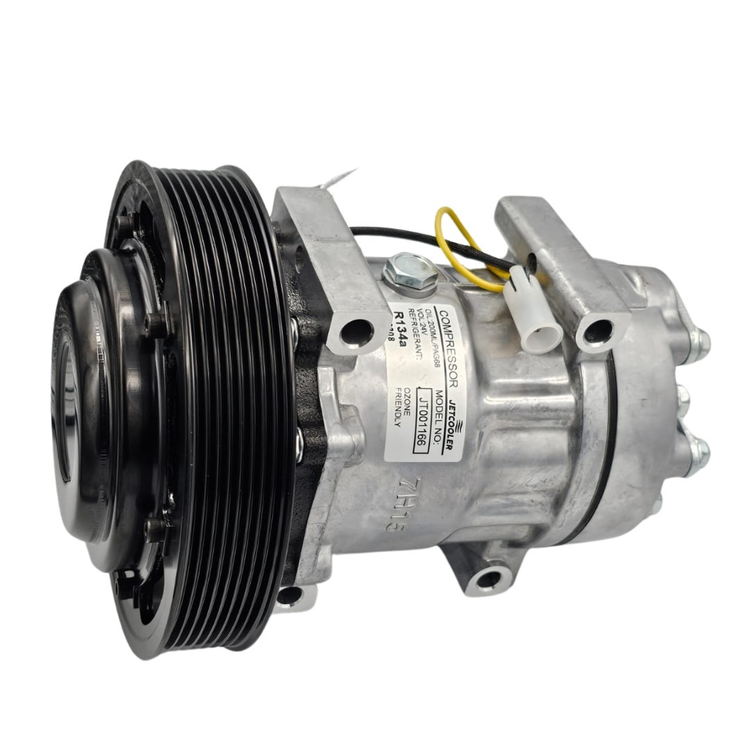 COMPRESSOR VOLVO FH NH FM FMX 2008 EM DIANTE POLIA 180MM 24V