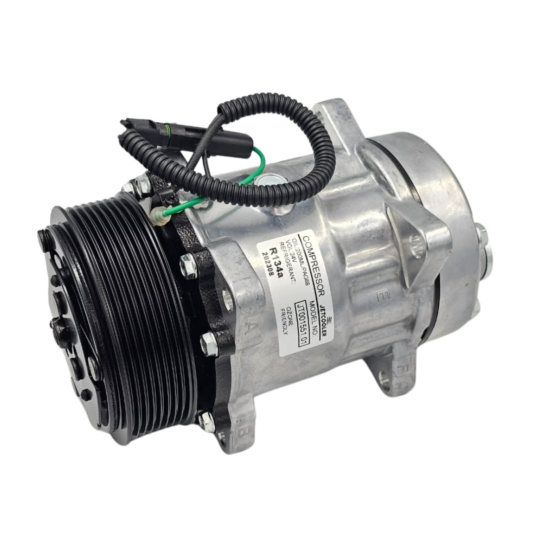 COMPRESSOR 7H15 8 ORELHAS 24V SAIDA FLEX 8PK 119MM "SANDEN 4866"