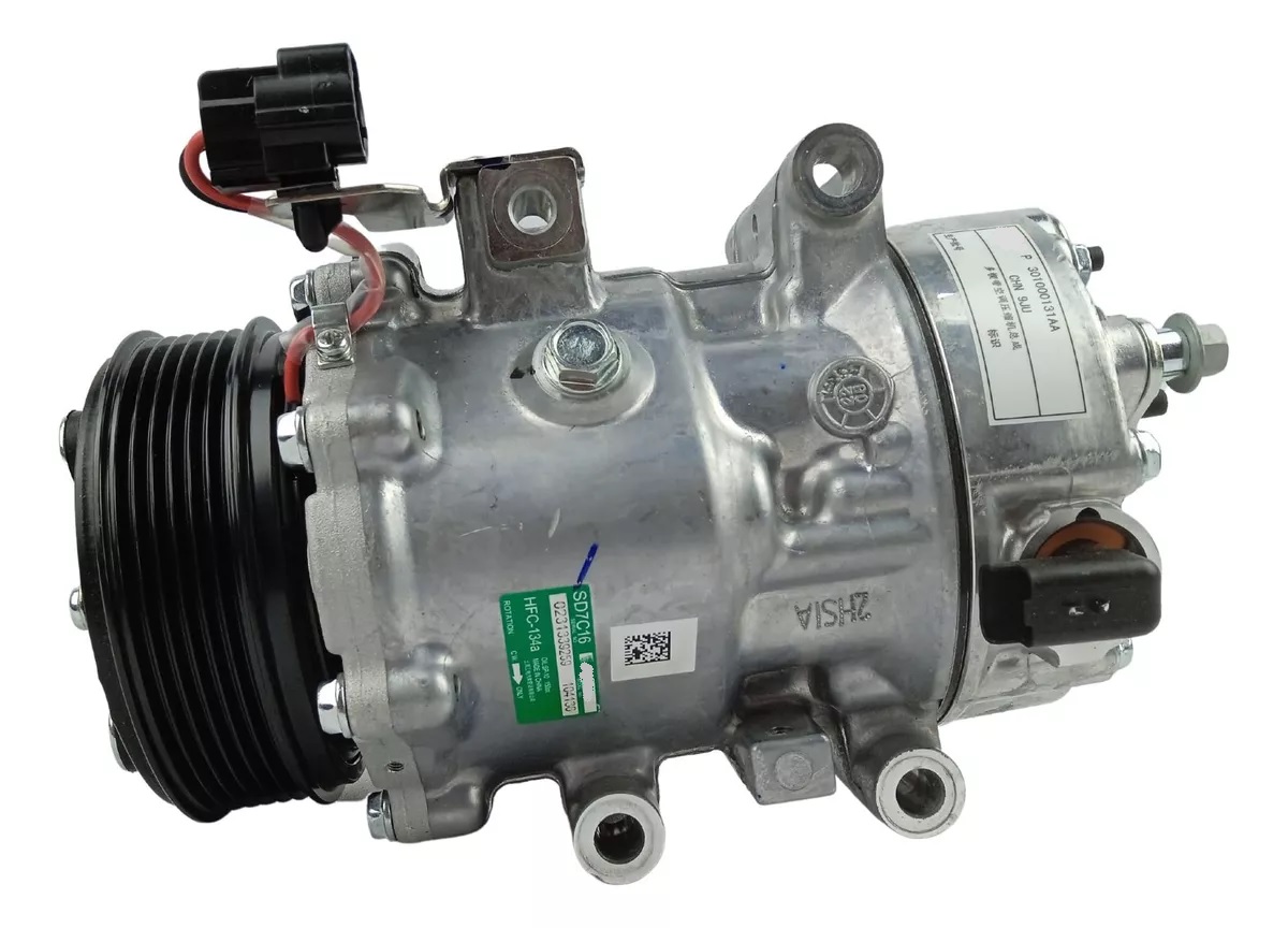 COMPRESSOR CHERY TIGGO 7 PRO/ TIGGO 8 PRO 1.6 2020 EM DIANTE MODELO SD7C16  6PK 114MM OEM: 301000131