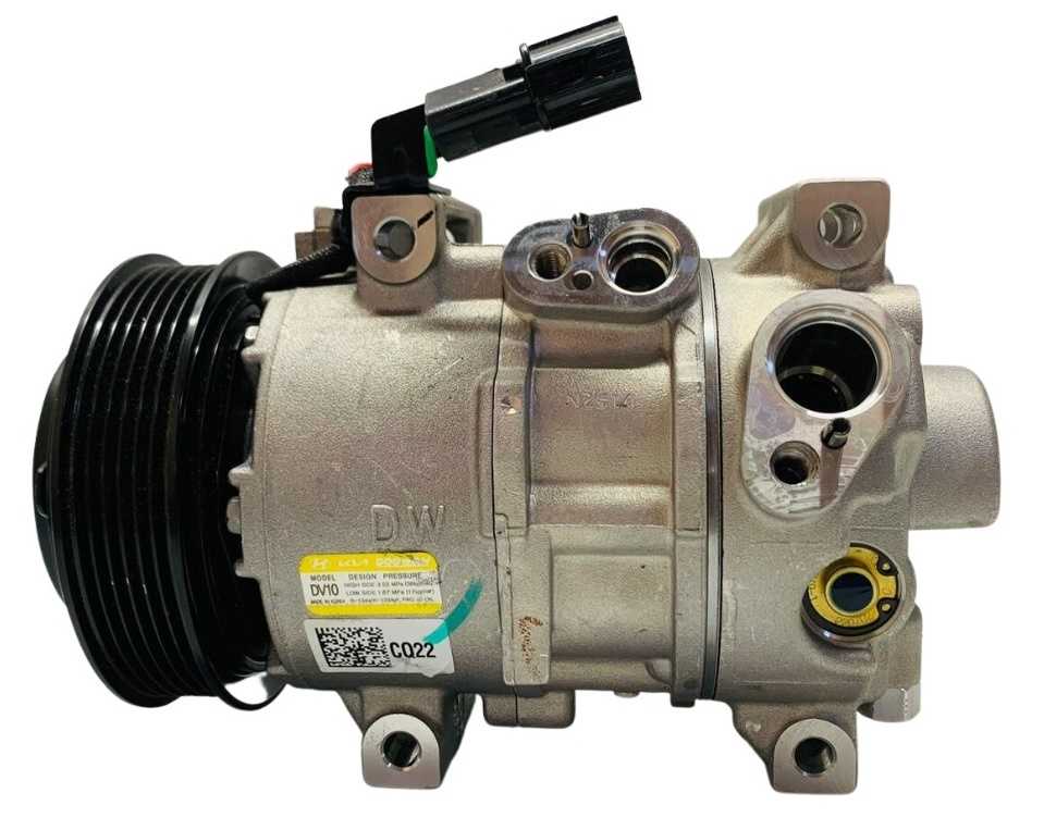 COMPRESSOR HYUNDAI HB20 1.0 GDI TURBO/ HB20 1.0 ASPIRADO 2020 ATE 2024 DV10 12V OEM: 97701-R1500