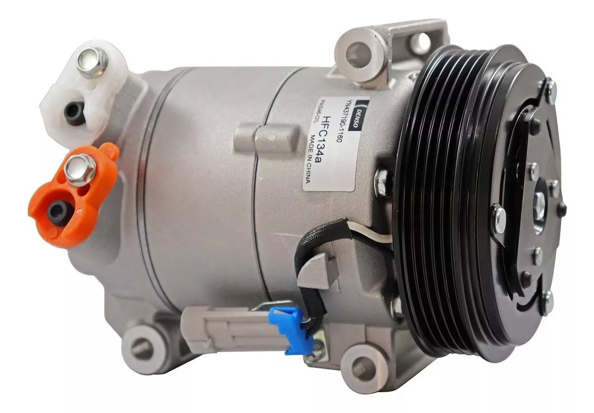 COMPRESSOR FIAT STRADA 2015>/ GRAND SIENA/ FIORINO 2015>/ UNO/ PALIO 2014>/ MOBI 4 CIL 2015> - 12V POLIA 5PK 119MM OEM: 7096538