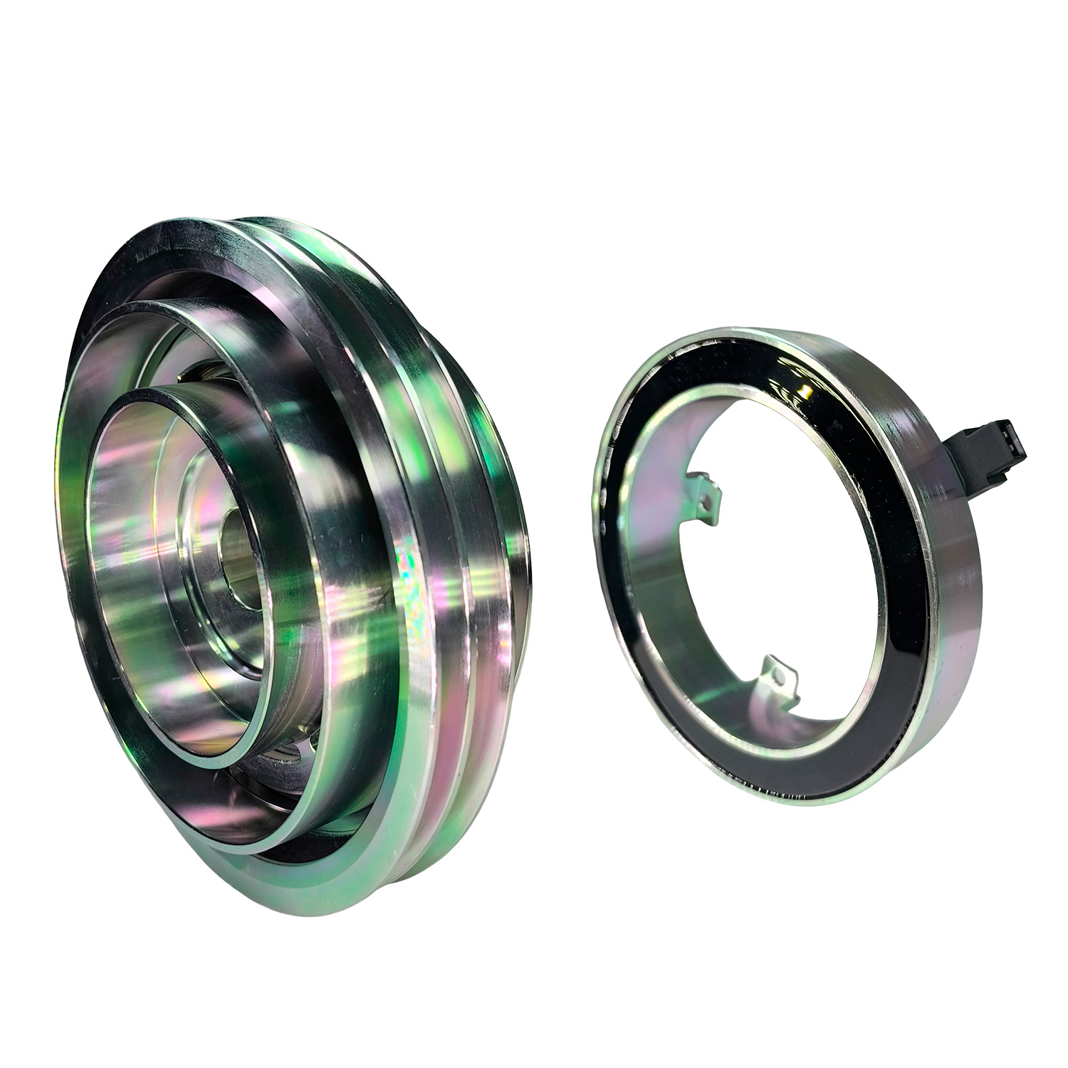 CONJUNTO EMBREAGEM COMPRESSOR ONIBUS SPHEROS BOCK FK40 / BITZER / WEBASTO / RECROSUL VDC - POLIA 2A 