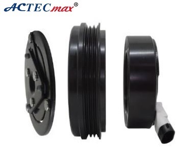 Conjunto embreagem compressor vw saveiro/ voyage/ gol gv/ polo/ fox 2008> 12v polia 3pk 114mm