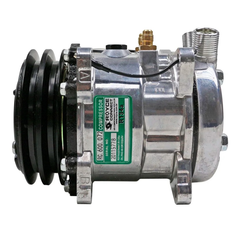 Compressor 5h09 caterpillar mini carregadeira 299d/ 242d3 12v 2a 125mm oem: 345-4547/ 509-3958