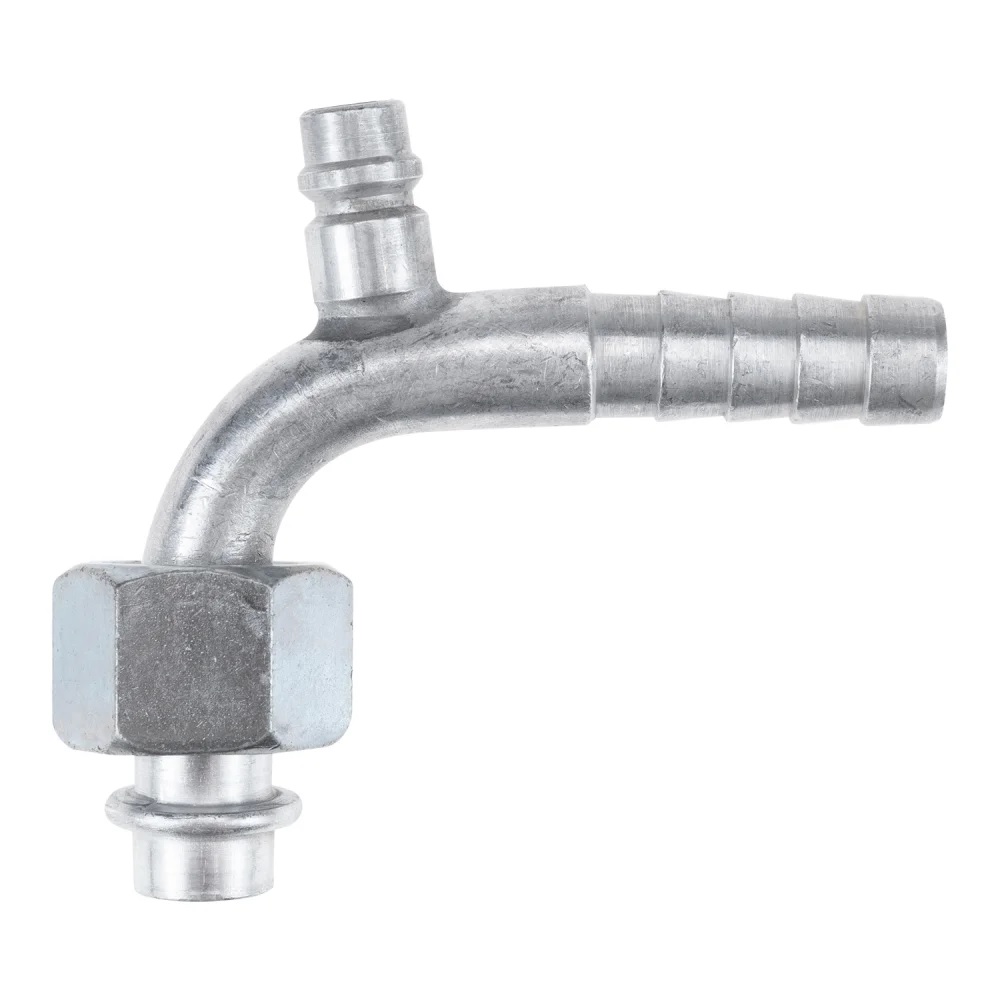Conexao oring 12x90 com valvula r134a em alumínio para ar condicionado automotivo