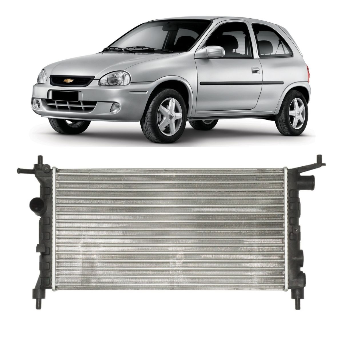 Radiador agua corsa 1.0 1.4 1.6 1994 a 2007 manual s/ar 