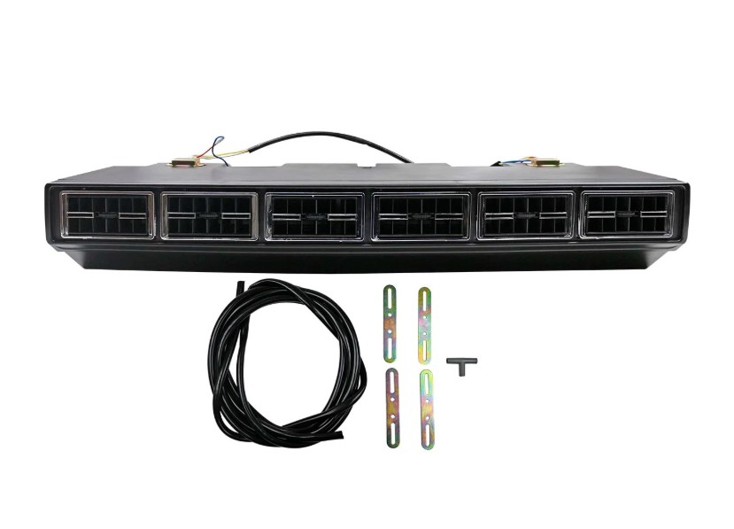 Caixa evaporadora universal micro-bus 2 motores 3 velocidades 6 difusores 24v 32000 btus valvula blo