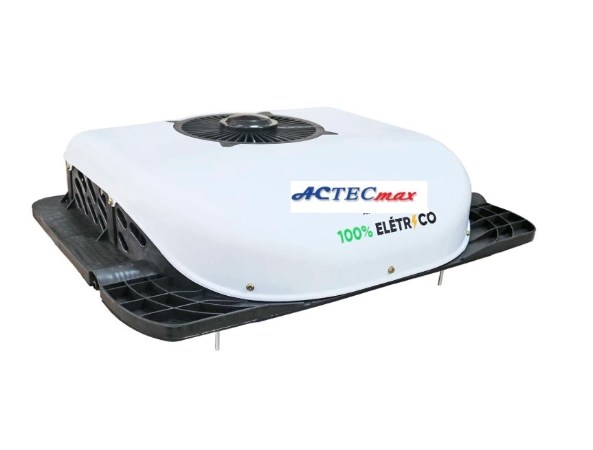 Kit ar condicionado universal de teto eletrico para caminhoes e maquinas agricolas 24v 7500 btu mod.