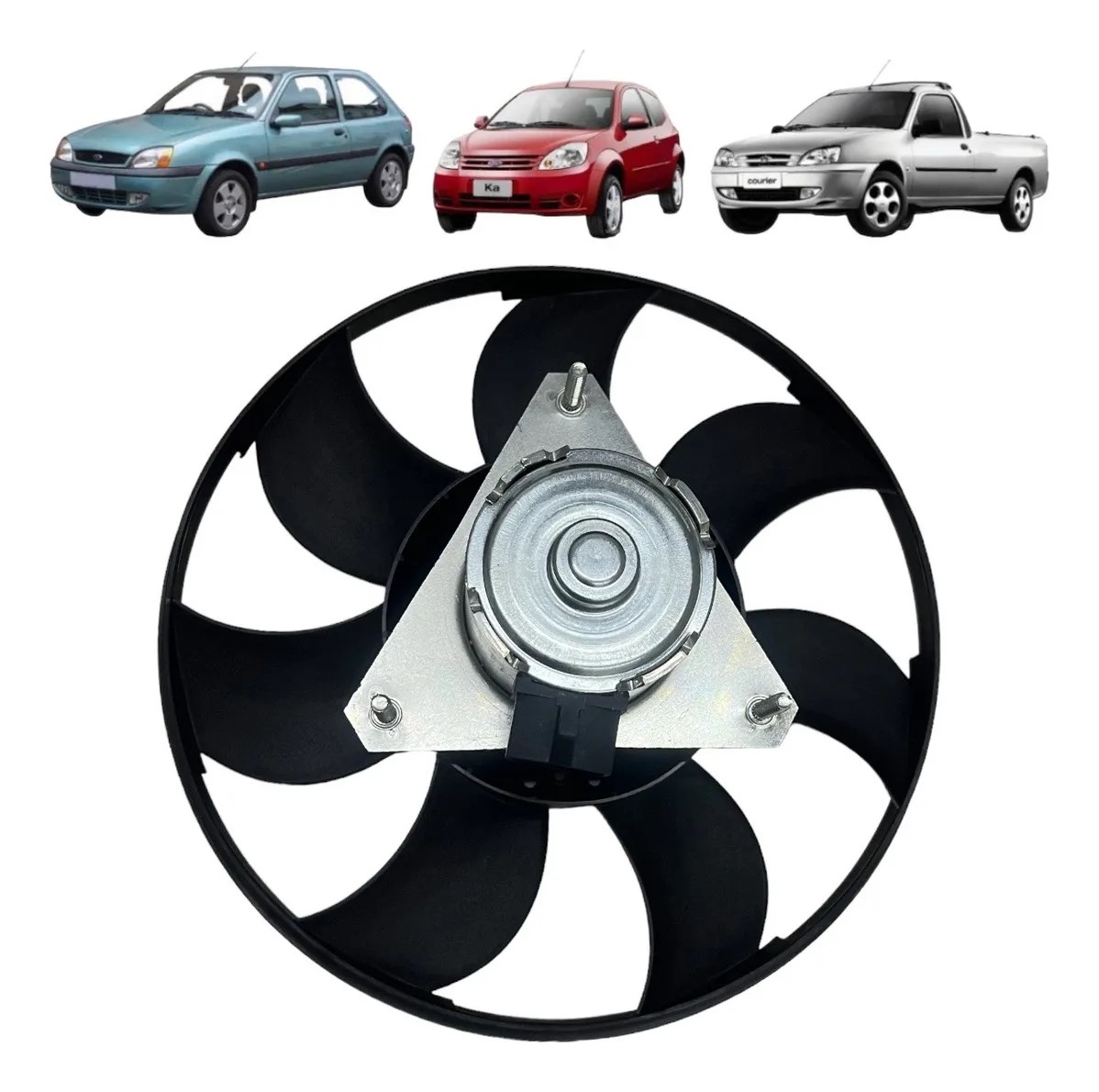 Eletroventilador ford fiesta 1999 ate 2003/ ka 2008 ate 2013/courier 1999> s/ar oem: 4ev010a