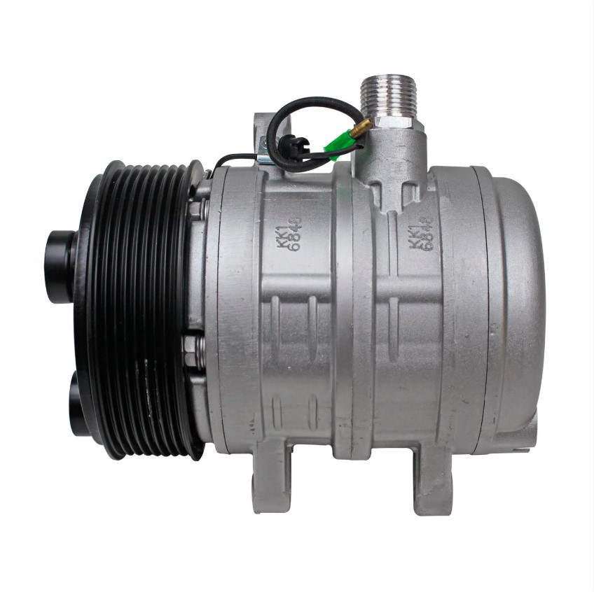 Compressor Caterpillar 226B/ Bobcat 430 - 12V 8PK 123MM Modelo Seltec TM08HD OEM: 218-6833/ 6681716