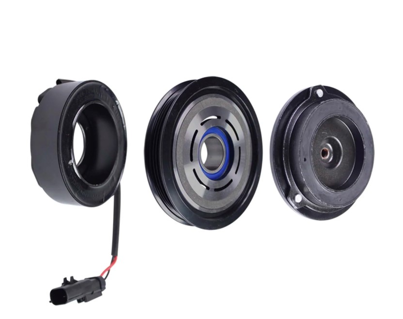 Conjunto embreagem doosan dx225/ dl200 modelo 10pa15 24v polia 4pk 134mm