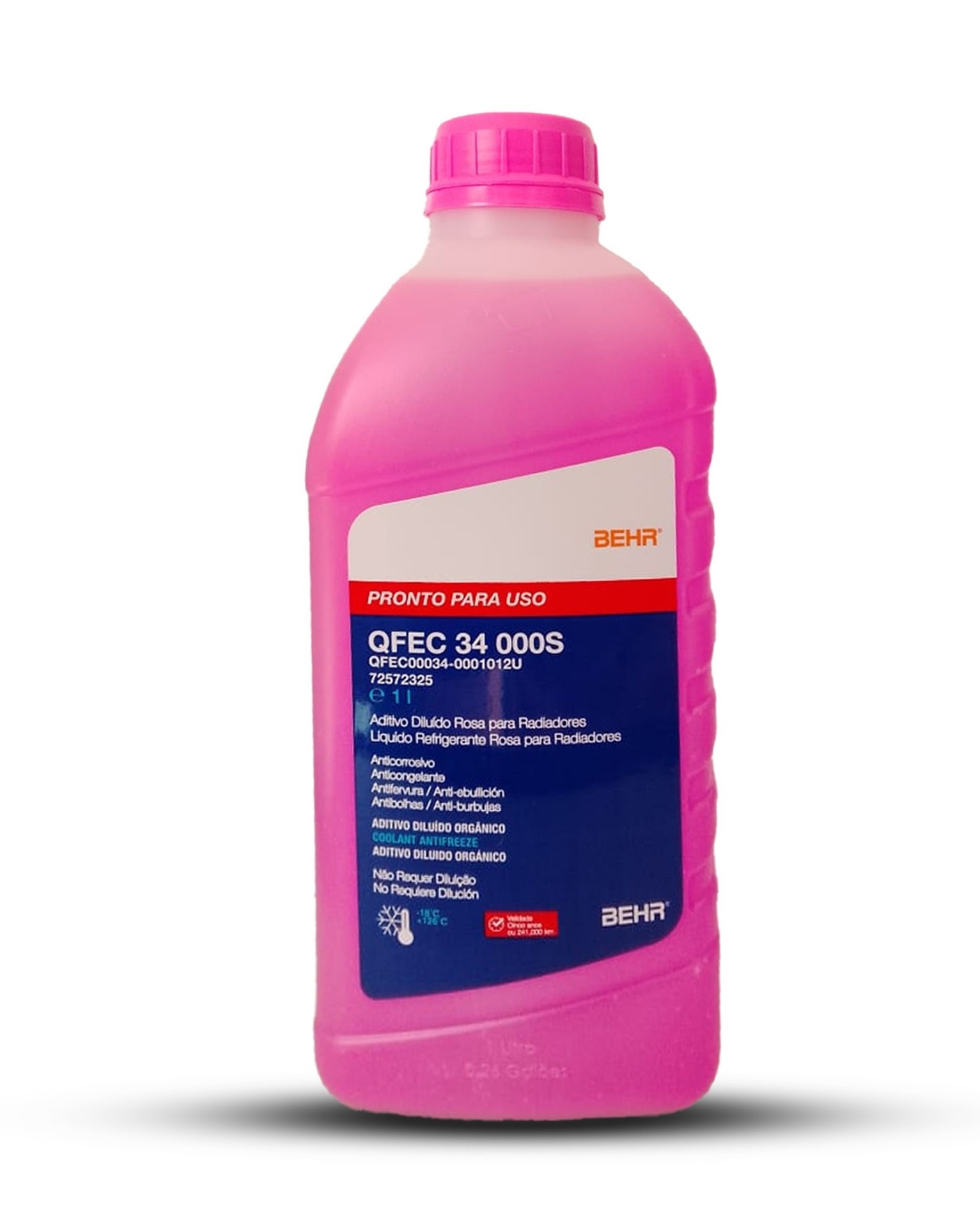 Aditivo radiador arrefecimento diluido organico rosa 1 litro