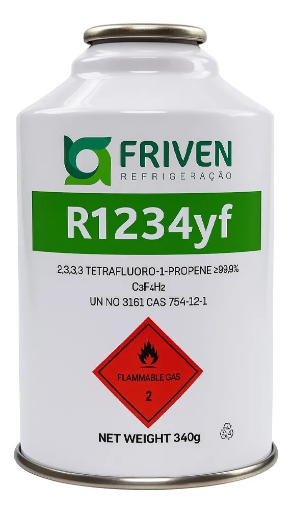 Gas fluido refrigerant r1234yf friven 340 gramas