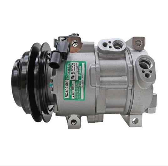 Compressor modelo doowon dv9 maquina sany sy35u / sy50u - 12v polia 1a 