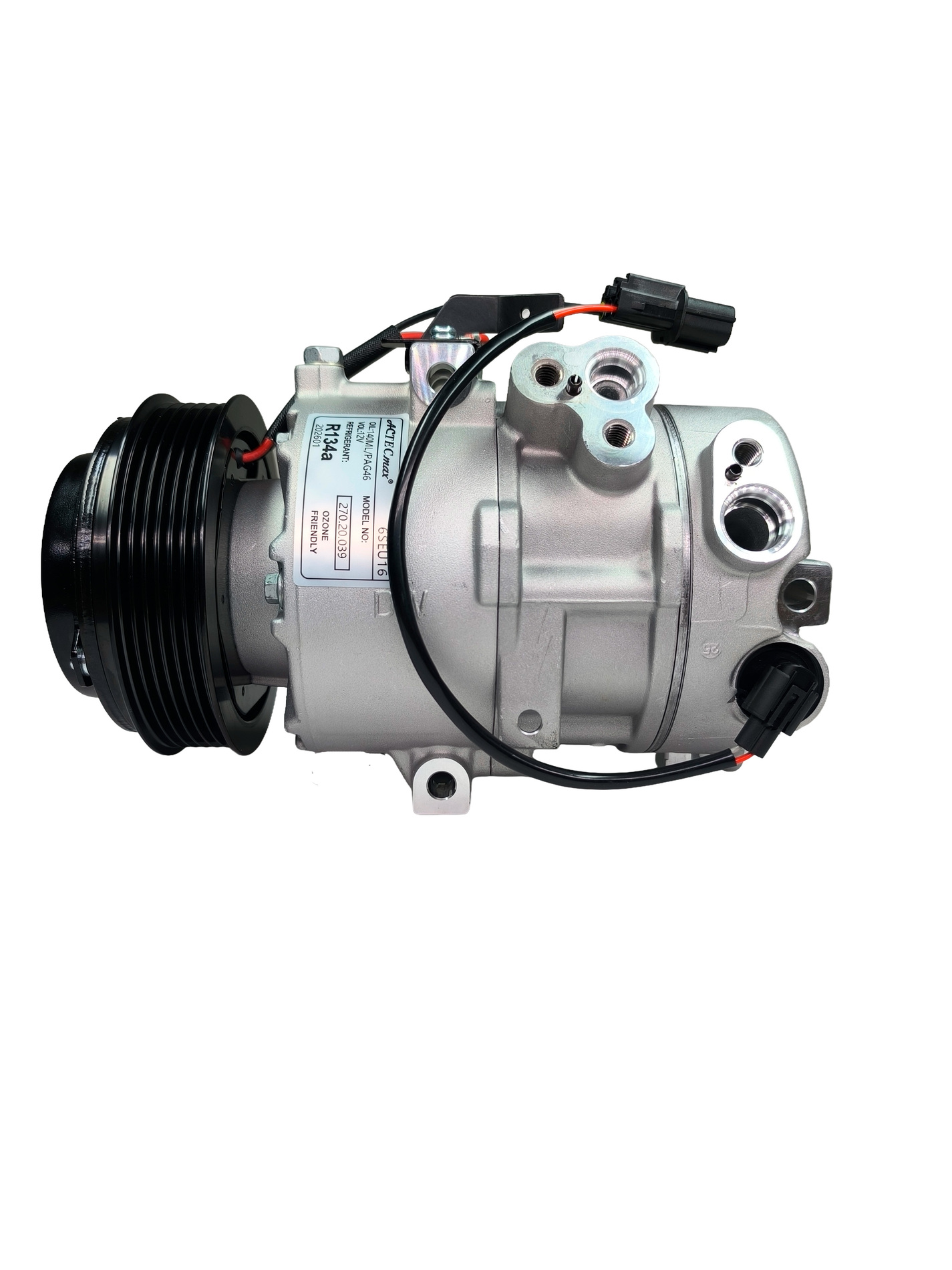 Compressor kia sportage 2013 ate 2017 / hyundai ix35 2013 em diante dve16 - 12v polia 6pk 119mm oem: b97701-2s602