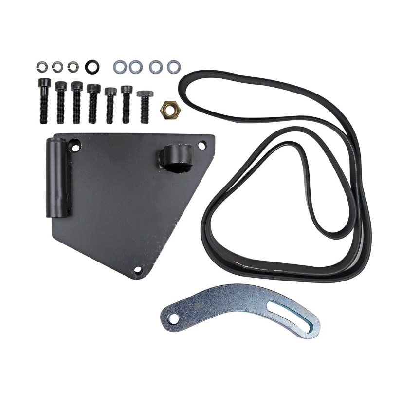 Kit suporte compressor 5h14/ 7h15 orelha polia 8pk renault master 2.3 2022 em diante com bomba de  direcao eletrica