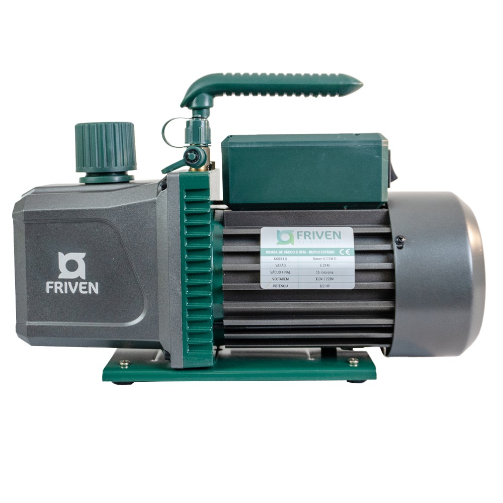 Bomba de vacuo smart 12cfm duplo estagio 344l/min 1hp  bivolt 110v/220v