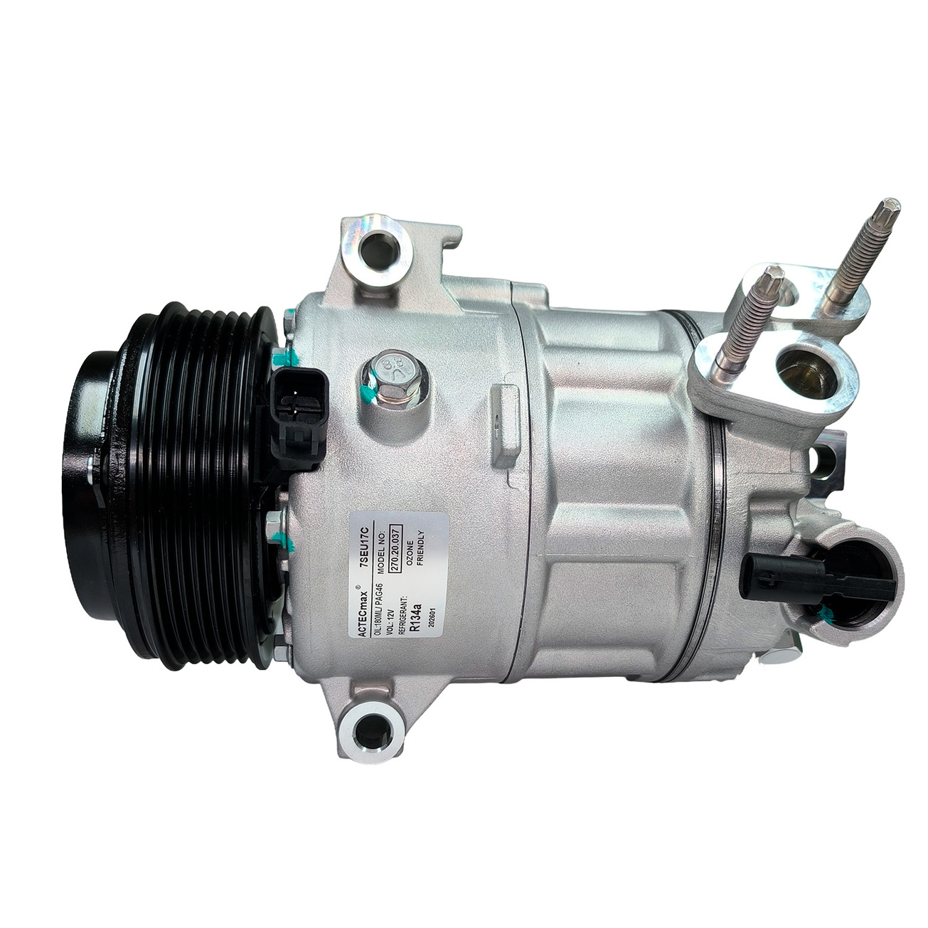 Compressor ram rampage 2.0t gas. 2023 em diante/ jeep wrangler 2.0t gas. 2018 em diante/ compass hurricane 2.0t gas./ commander hurricane 2.0t gas. 12v polia 6pk 108mm oem: p68245083aa / ca500czgaa04