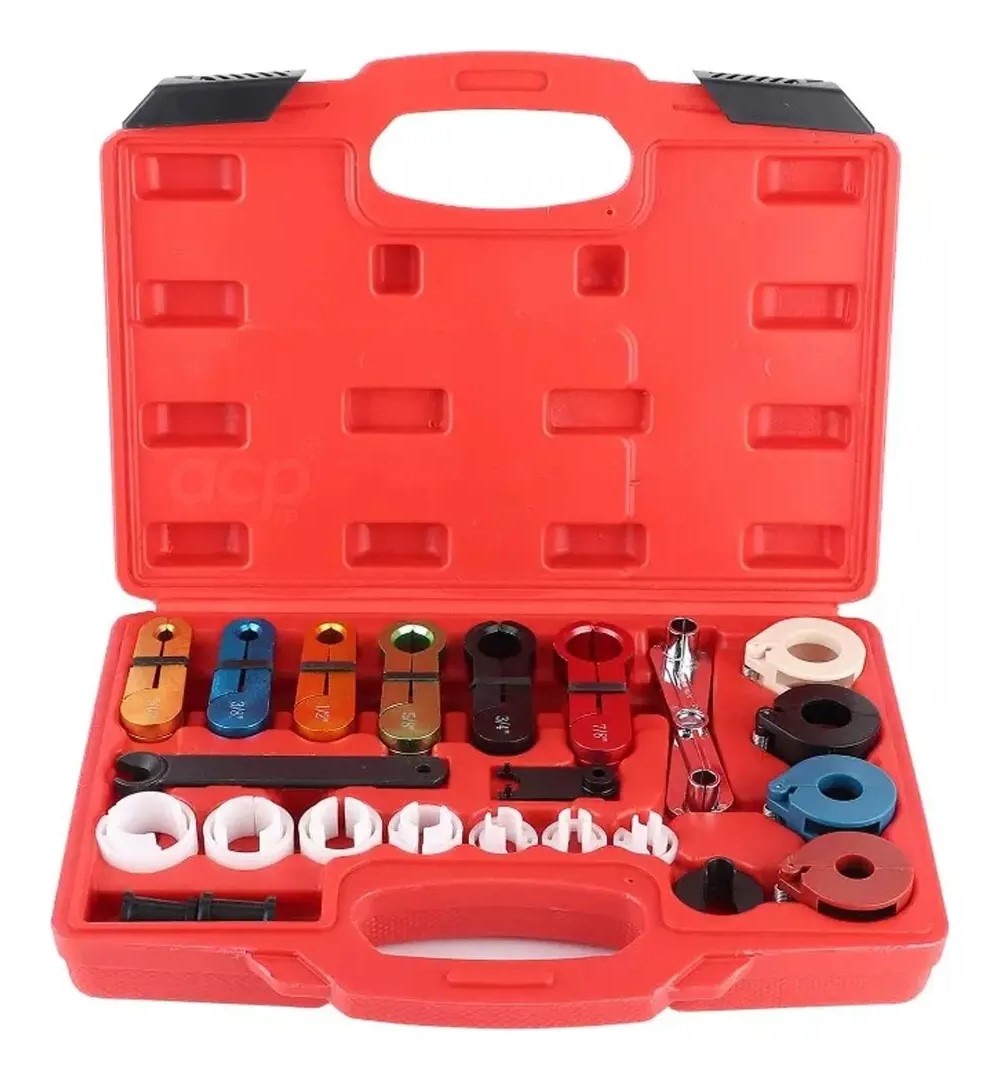 Maleta kit ferramentas para desconectar mangueiras spring lock / ford / chysler / vw com 22pçs