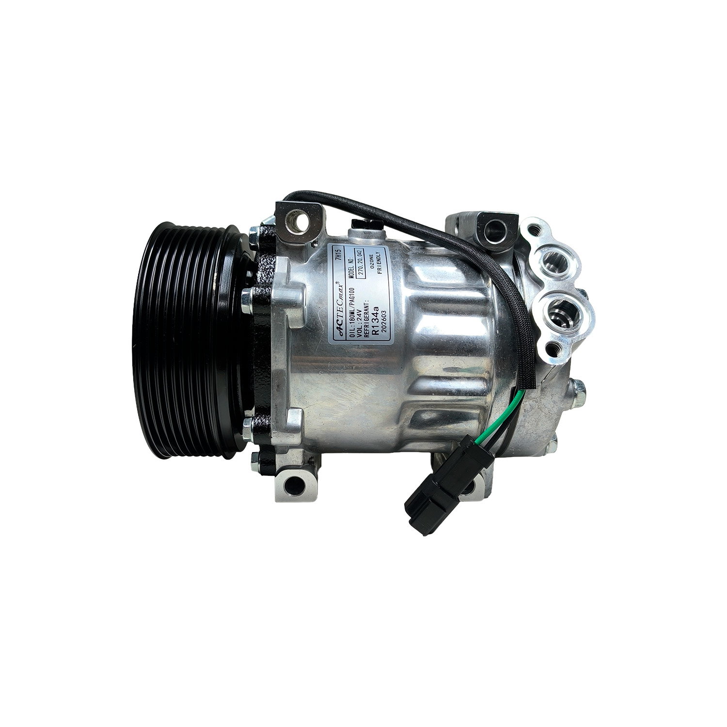 Compressor 7h15 maquina pa escavadeira jcb 422x - 24v polia 8pk 124mm oem: 32008563 sd8202