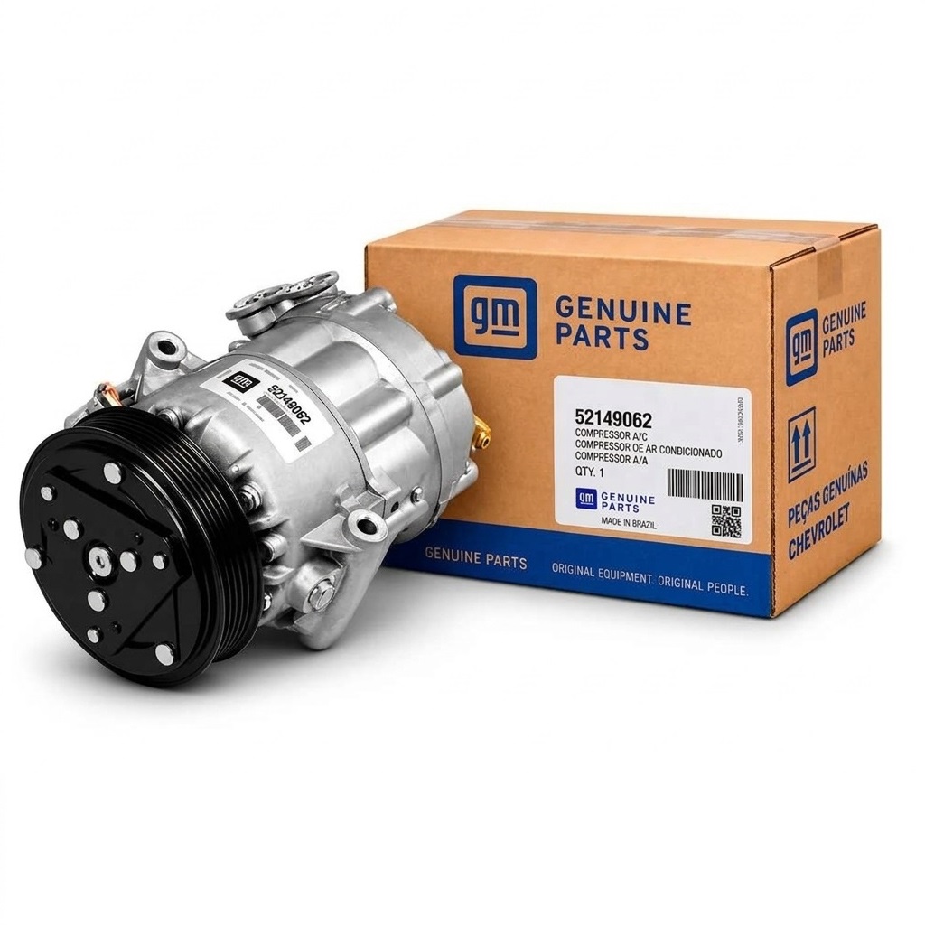Compressor Chevrolet Agile 2009>/ Montana 2011> - 12V Polia 5PK 110MM OEM: 94701966 / 52149062