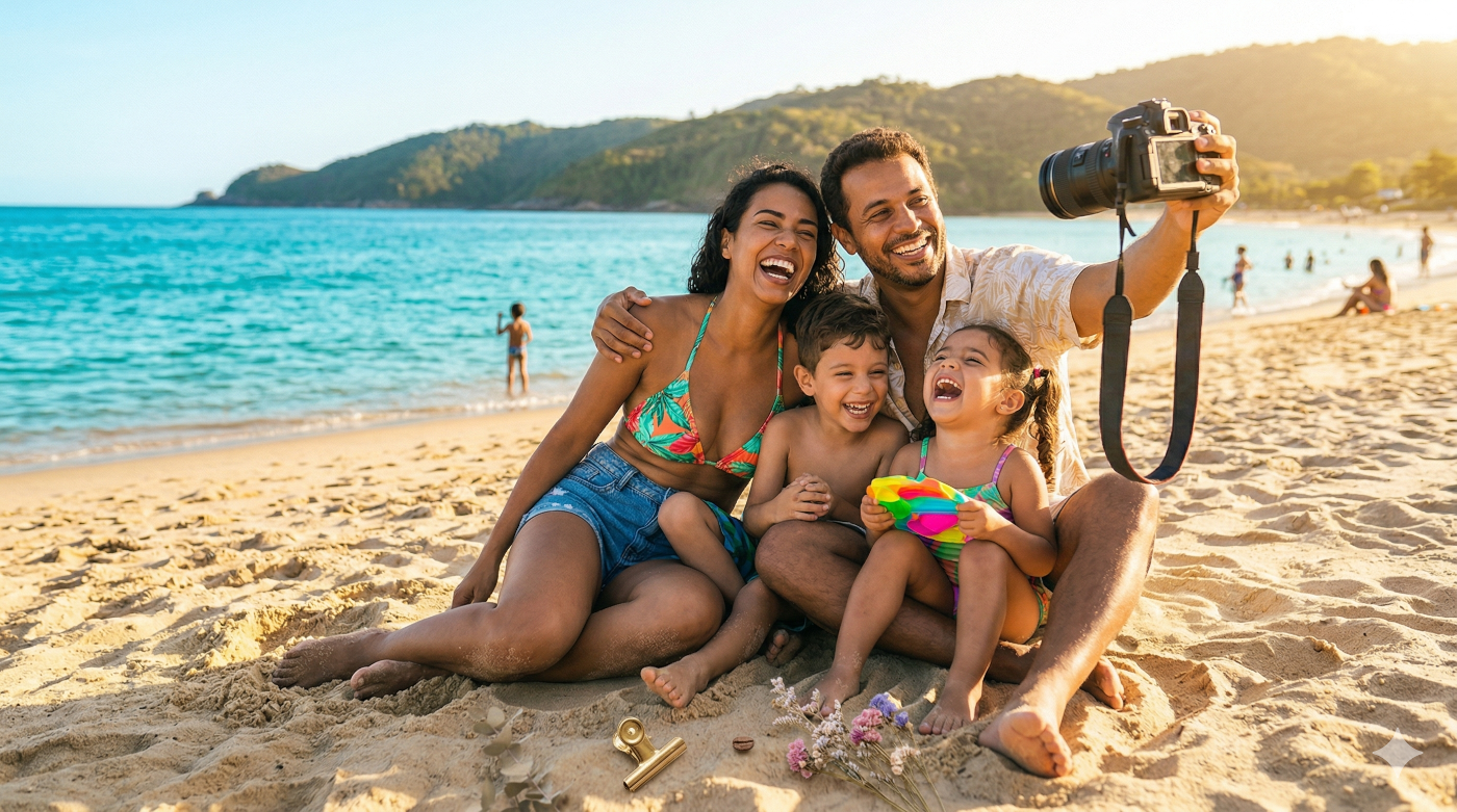 Férias em família: do clique ao álbum da viagem